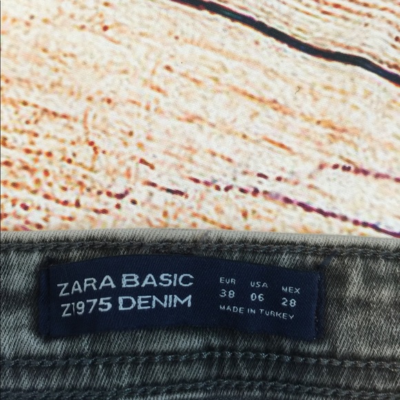Zara basic denims size 6 vintage grey look FIRM - Picture 4 of 6